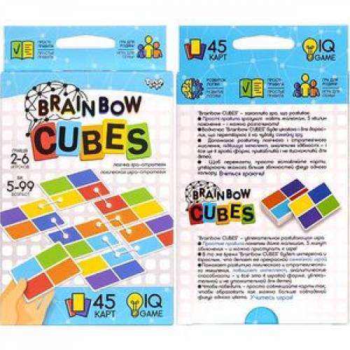 Игра Danko Toys Brainbow Cubes G-BRC-01-01 (карточная, развивающая) українською Игра Danko Toys Brainbow Cubes G-BRC-01-01 (карточная, развивающая) українською