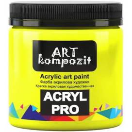 Краска акриловая для живописи и декора Art Kompozit  430мл 552 Флуоресцентная салатовая