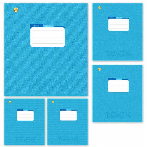 Тетрадь 12л. линия Тетрада 02187 джинсовый фон