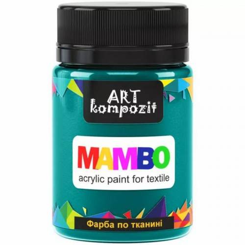 Краска Mambo Art Kompozit акриловая для ткани 50 мл 13 зелёный тёмный Краска Mambo Art Kompozit акриловая для ткани 50 мл 13 зелёный тёмный