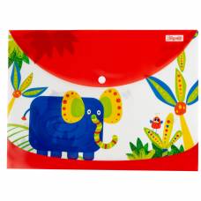 Папка 1 Вересня на кнопці A4 конверт пластиковий "Zoo Land" 492164