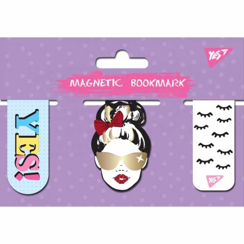 Закладки для книг YES магнитные 707003 Fashion фольга 3 шт