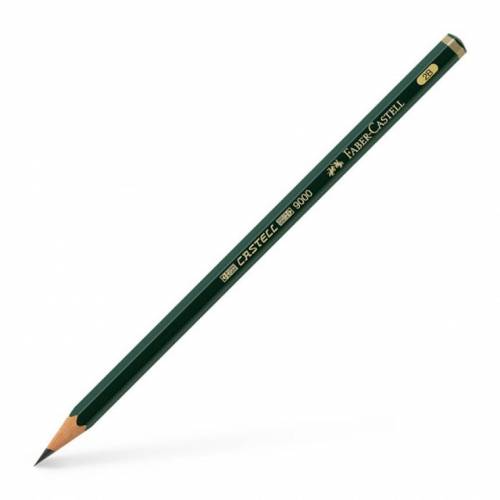 Простой карандаш Faber-Castell Castell 9000 б/ласт 2B