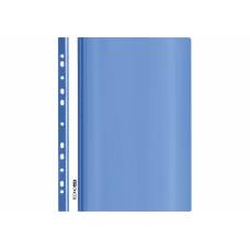 Швидкозшивач Economix A4 31510-02 з перфор. синій ГЛЯНЕЦ пластиковий, з прозорим верхом, для файлів