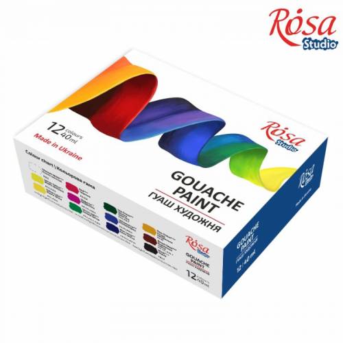 Набор гуашевых красок Rosa Studio Modern 12цв 40ml NEW 221548 Набор гуашевых красок Rosa Studio Modern 12цв 40ml NEW 221548