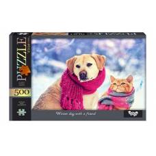 Пазли Danko Toys C- 500-14-08 500эл Winter day with a friend