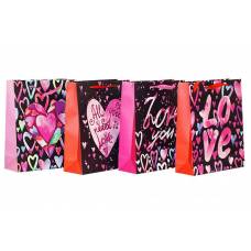 Пакет подарунковий Одесса 18*23*10см картон с глиттером аппликация  9901S 74778