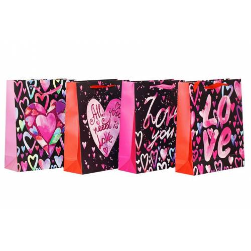 Пакет подарунковий Одесса 18*23*10см картон с глиттером аппликация  9901S 74778