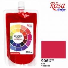Краска гуашевая Rosa Studio в мягкой упак 200мл Красная