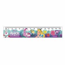 Линейка пластик 1вересня 15см 370554 с нанесением  "Alice"
