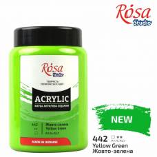 Краска акриловая Rosa Studio 400мл 442 Желто-зеленая