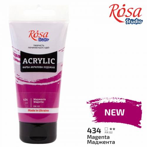 Краска акриловая Rosa Studio 75мл 434 Маджента