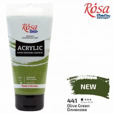Краска акриловая Rosa Studio 75мл 441 оливковая