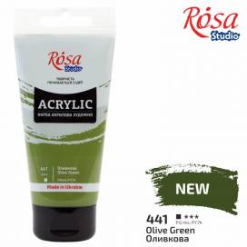 Краска акриловая Rosa Studio 75мл 441 оливковая