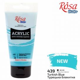 Краска акриловая Rosa Studio 75мл 439 Турецкая голубая