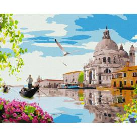 Картина по номерам Ідейка 40*50см КНО3620 "Яскрава Венеція" (упаковка термоплівка) фарби та пензлі в комплекті 