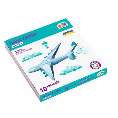 Пластилин Gamma UA Мозайка 10цв 120гр новий дизайн 300308