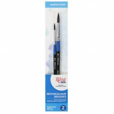 Набір пензлів Rosa Studio 16 білка круглий 2шт (№2,6), к.р. 