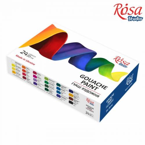 Набор гуашевых красок Rosa Studio Modern 24цв 20мл 221549 Набор гуашевых красок Rosa Studio Modern 24цв 20мл 221549