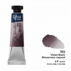 Краска акварельная Rosa Gallery 10мл в тубе 765 фиолетово-черный