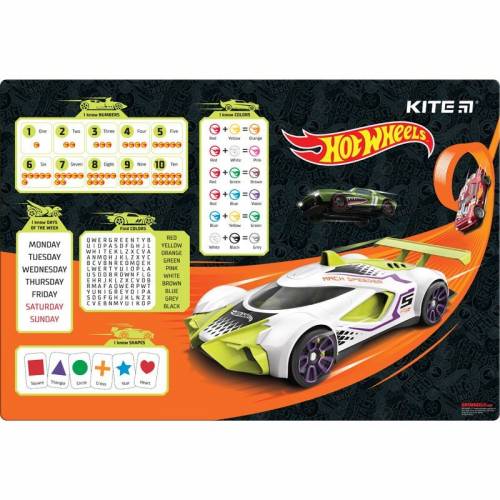 Підкладка на стіл Kite HW23-207 Hot Wheels 42*29см 
