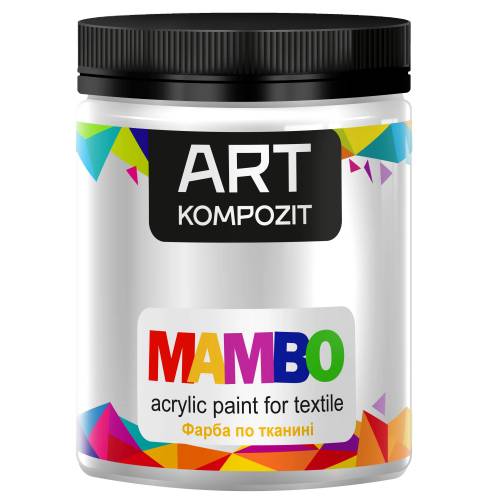 Фарба Mambo Art Kompozit акрилова для тканини 450 мл білий
