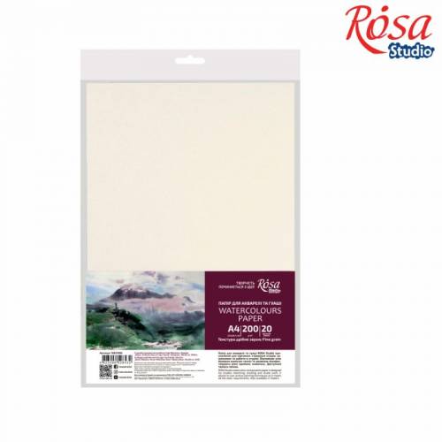 Бумага акварельная ROSA Studio А4 200г/м2 20л пакет Бумага акварельная ROSA Studio А4 200г/м2 20л пакет