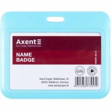 Бейджик Axent 4500-H-02 слайдер горізонтальний димчастий синій (без мотузки)