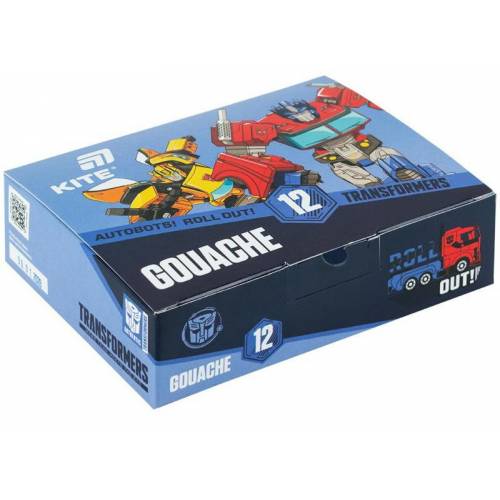 Набор гуашевых красок Kite 12цв 20мл TF26-063 Transformers