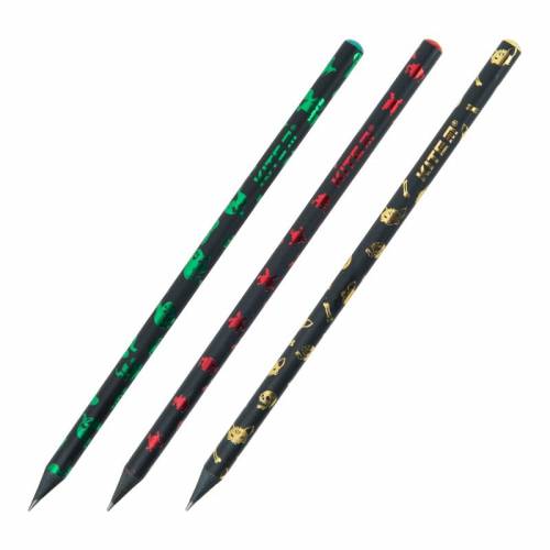 Простой карандаш Kite K22-159-1 чёрное дерево, поверхность с дизайном б/ластика Простой карандаш Kite K22-159-1 чёрное дерево, поверхность с дизайном б/ластика
