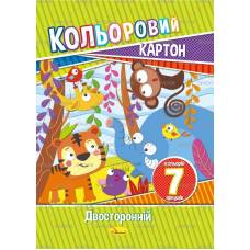 Цветной картон Апельсин 7л. 230гр/м2 двосторонній формат А4 АП-1102