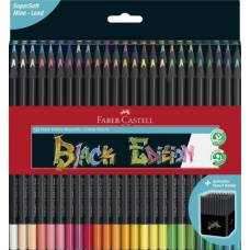 Цветные карандаши FaberCastell 50цв 116450 чёрное дерево трёхгранные