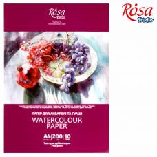 Папка для акварели ROSA Studio Натюрморт А4 (21х29,7см) 200г/м2, 10л дрібне зерно