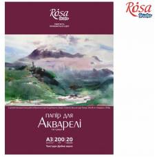Папка для акварели ROSA Studio Пейзаж А3 (29,7х42см) 200г/м2, 20л дрібне зерно