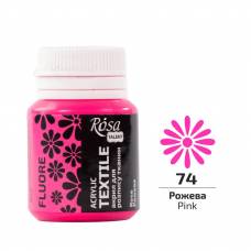 Фарба Rosa Talent акрилова для тканини 20 мл 74 флуор рожева Фарба Rosa Talent акрилова для тканини 20 мл 74 флуор рожева