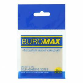 Бумага для заметок с липким слоем Buromax  75*75 50л прозрачная BM.2310-00