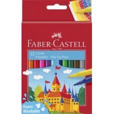 Фломастеры Faber 12цв 554201 картон Felt Tip Замок картон упак