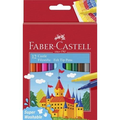 Фломастеры Faber 12цв 554201 картон Felt Tip Замок картон упак
