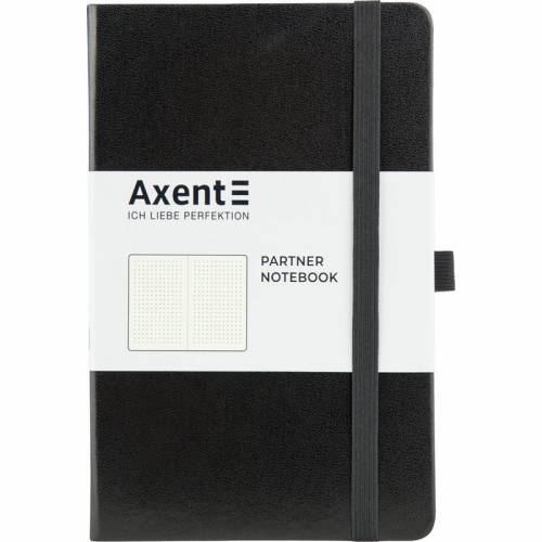 Блокнот Axent 8306-01-А формат A5 125*195 96арк. Partner в крапку чорний