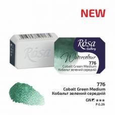 Фарба акварельна Rosa Gallery 2,5мл в кюветі 776 кобальт зелений середній