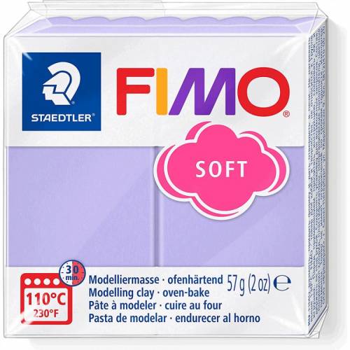 Глина полимерная FIMO Soft 57г 8020-605 сиреневая пастельная