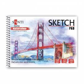 Альбом для акварелі Santi "Paper Watercolour Collection" 200г/м2 А5 12 аркушів City 130505