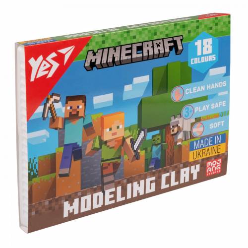 Пластилин YES 18цв 540678 360гр Minecraft