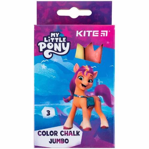 Мел цветной Kite 3цв LP24-077 My Little Pony Jumbo