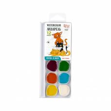 Набор акварельных красок  Rosa Kids Cats 12цв без кисточки 301202