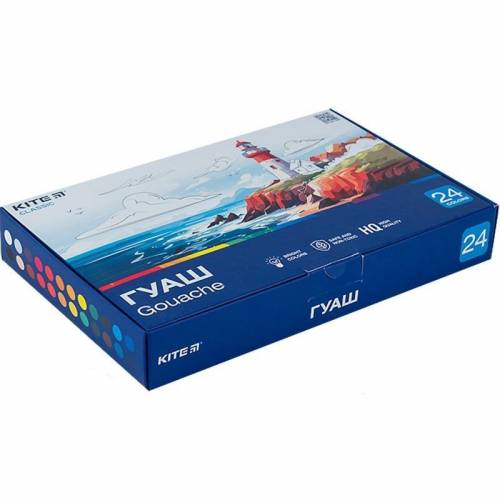 Набір гуашевих фарб Kite Classic 24кол 20мл K-097