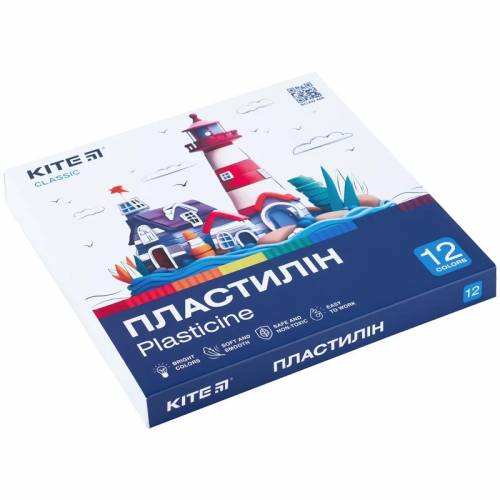 Пластилин Kite Classic 12цв 240гр K-1086 ХИТ ПРОДАЖ!