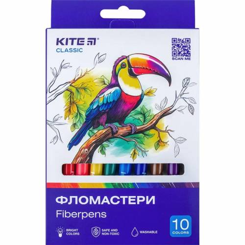 Фломастеры Kite 10цв K-455 Classic