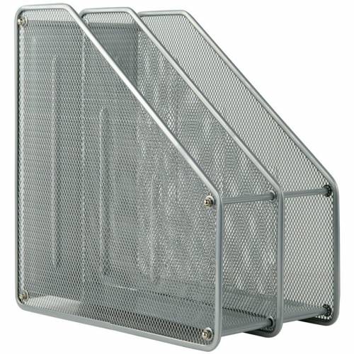 Лоток для паперу металевий вертикальний Axent на 2 відділа A-2126-03 срібний