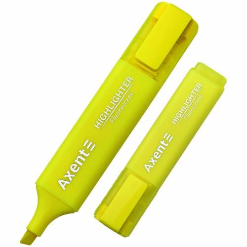 Текстовыделитель Axent 2537-08-A неон жёлтый